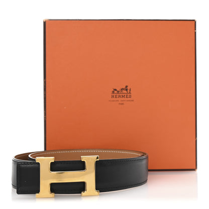 Hermes Box Swift 32mm H Belt 90 Black Gold 7 of 7