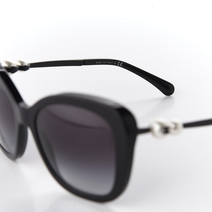 Chanel Acetate Butterfly Winter Pearl Sunglasses 5339-H Black 5 of 8