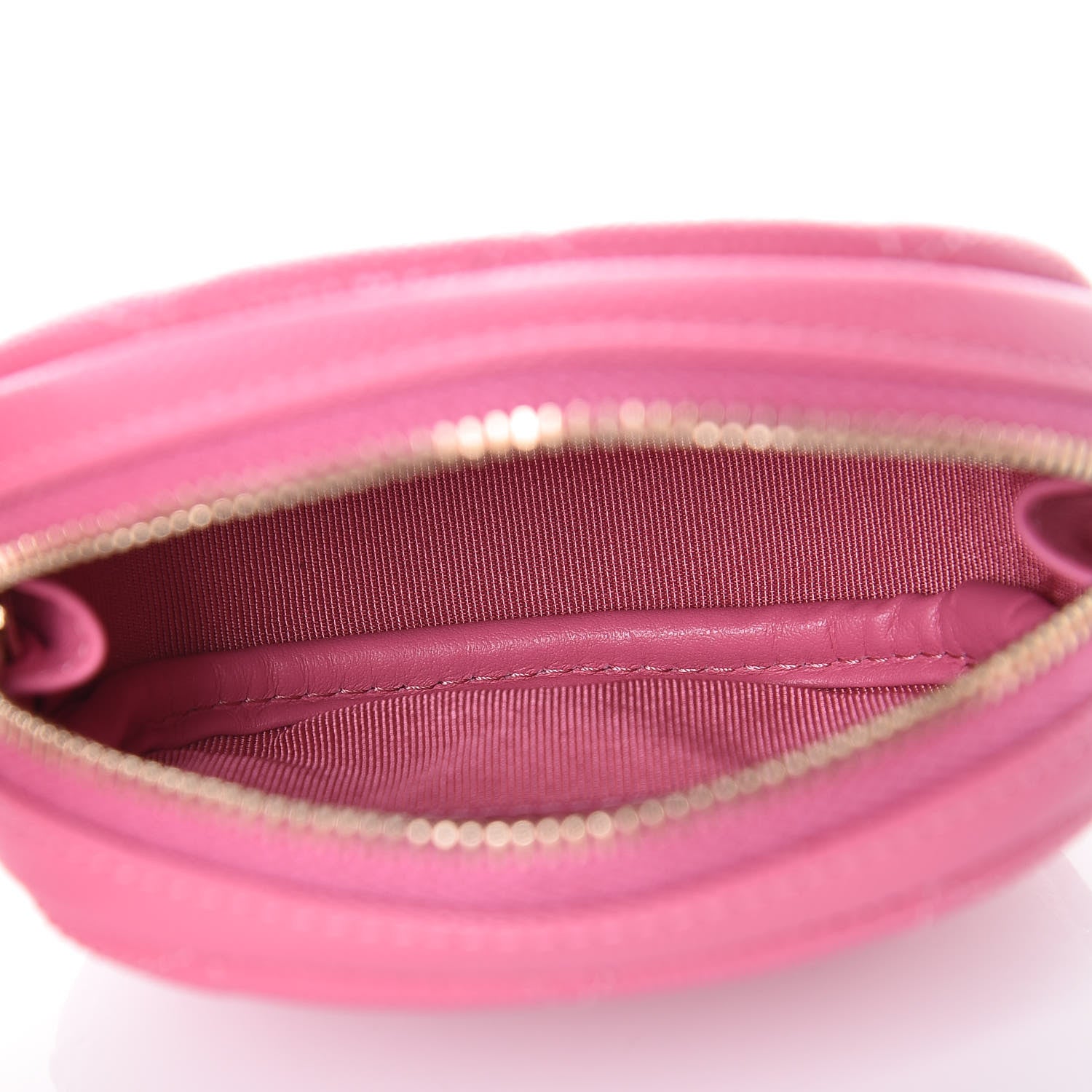 Chanel Caviar Quilted Zip Around Classic Coin Purse Pink 5 of 8