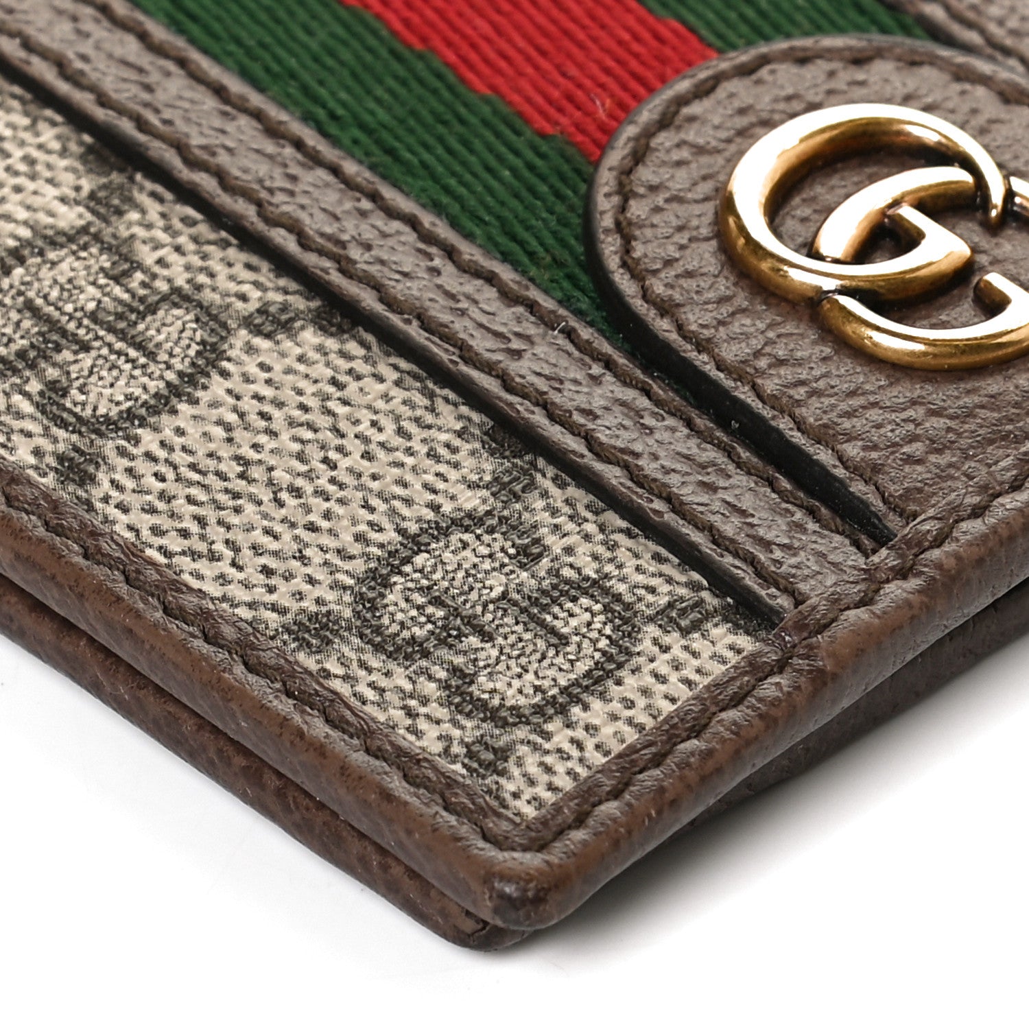 Gucci GG Supreme Monogram Web Mens Ophidia Bi-Fold Wallet Beige New Acero 8 of 9