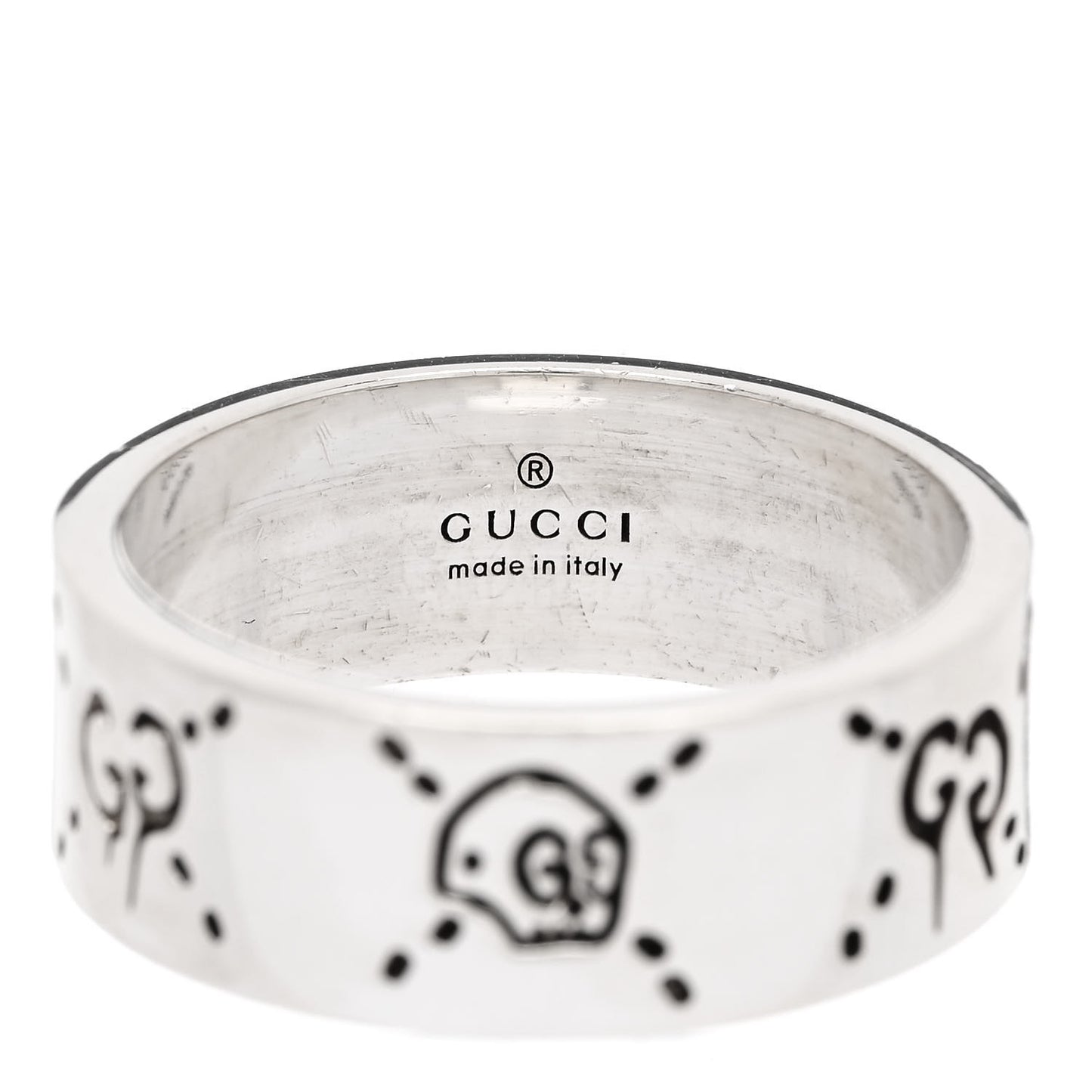 Sterling Silver GucciGhost Hamlet Skull Ring 63 10.5