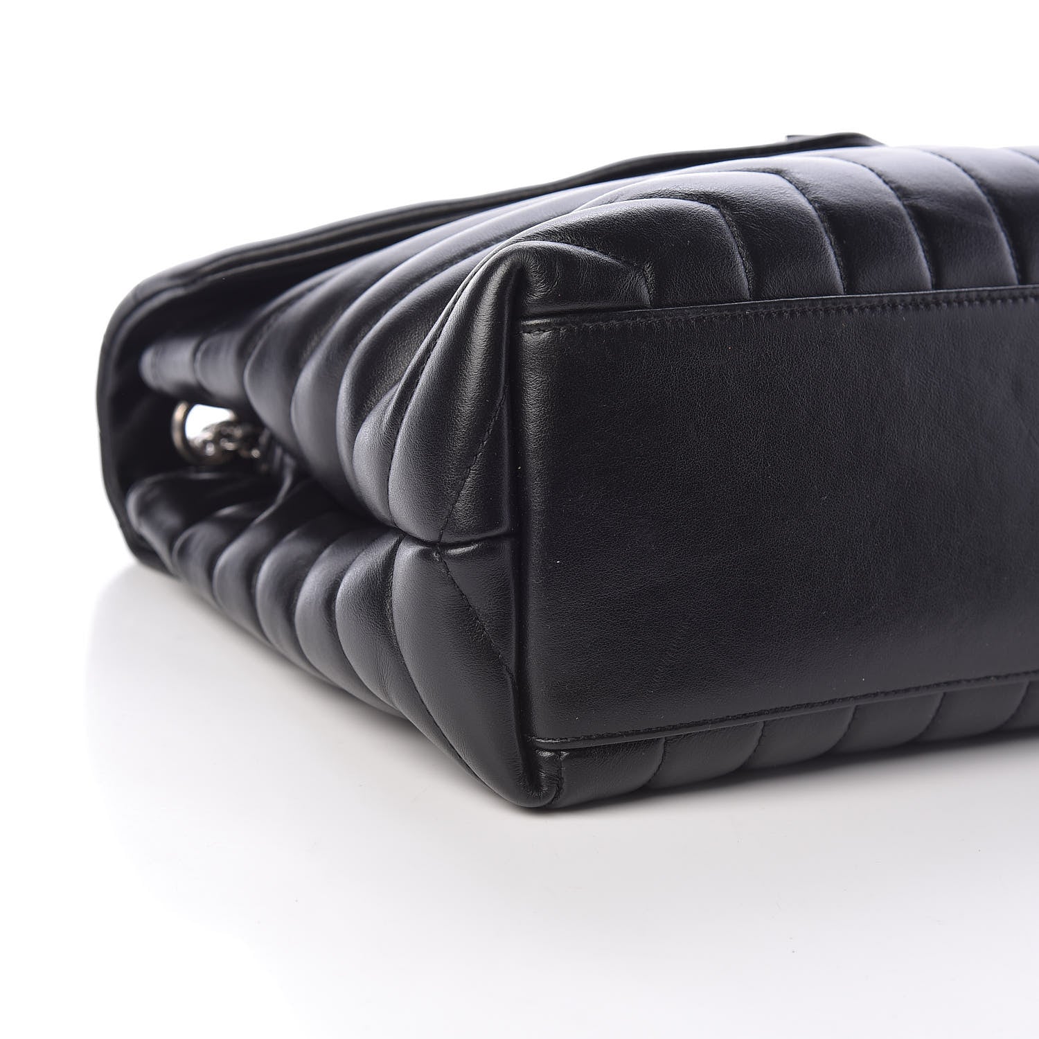 Saint Laurent Calfskin Y Quilted Monogram Medium Loulou Chain Satchel Black 5 of 11