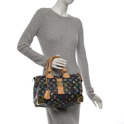 Louis Vuitton Monogram Multicolor Speedy 30 Black 2 of 7