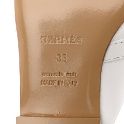 Hermes Calfskin Oz Mules 36 White 8 of 9