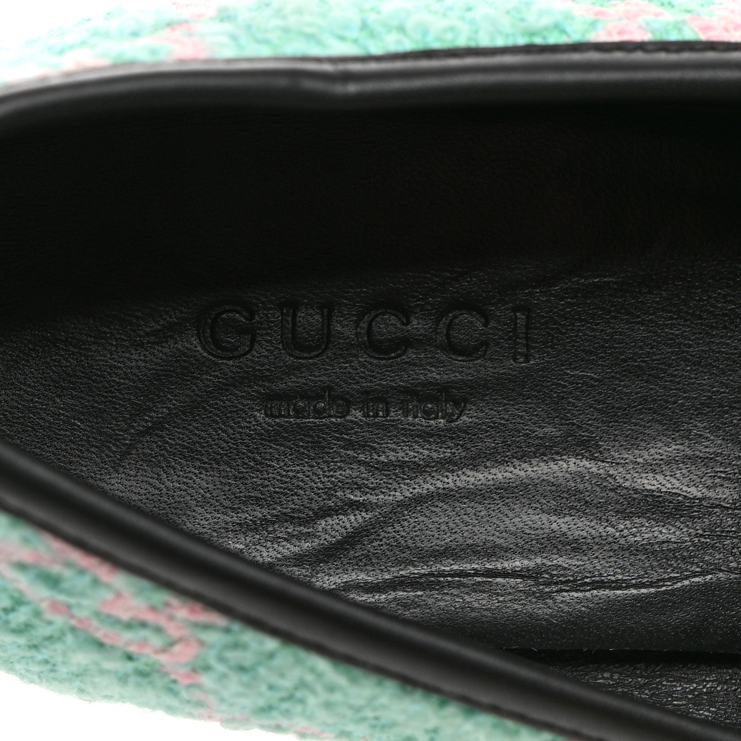 Gucci Tweed GG Monogram Horsebit Womens Jordaan Loafers 35.5 Blue Pink 6 of 8