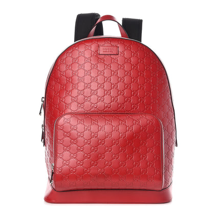 Gucci Guccissima Signature Day Backpack Hibiscus Red 1 of 10