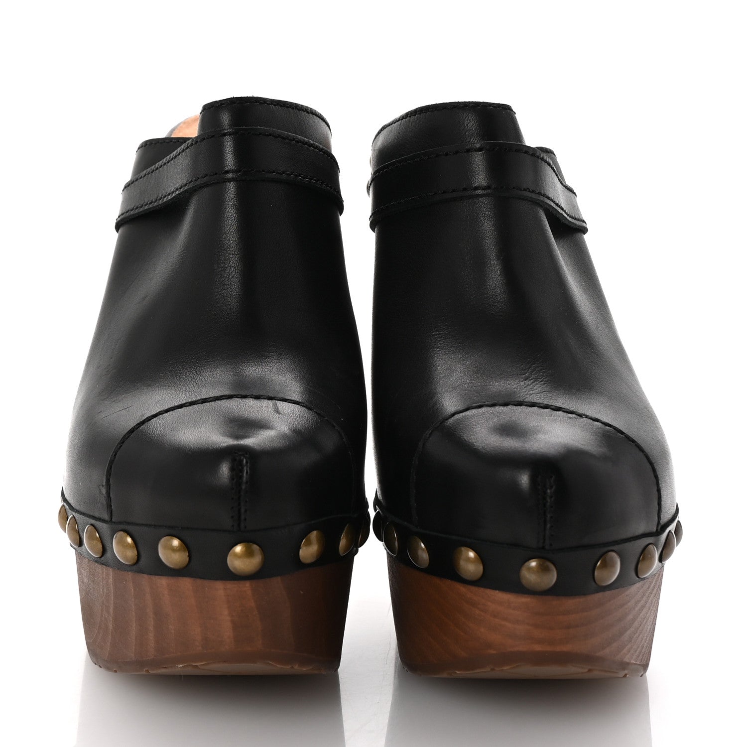 Chanel Lambskin Studded Clogs 37 Black 3 of 10