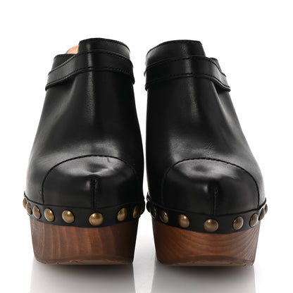 Chanel Lambskin Studded Clogs 37 Black 3 of 10
