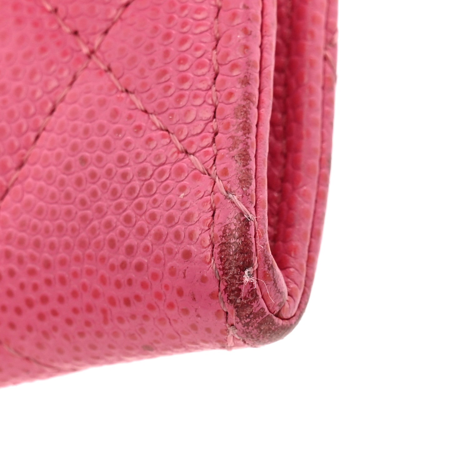 Chanel Caviar Quilted Flap Card Holder Wallet Pink 10 of 10