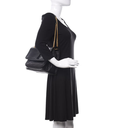Saint Laurent Lambskin Matelasse Monogram Medium Niki Chain Satchel Black 2 of 12