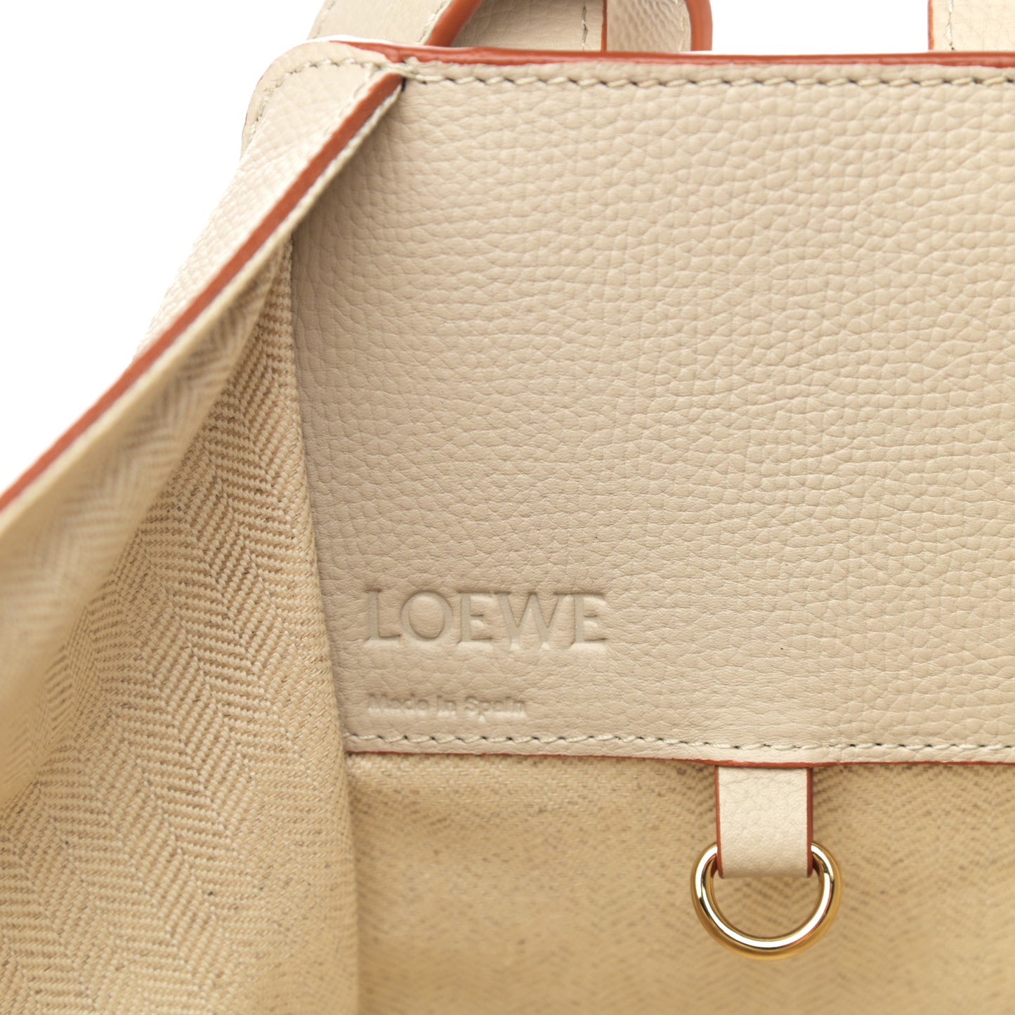 Grained Calfskin Small Hammock Shoulder Bag Light Ghost