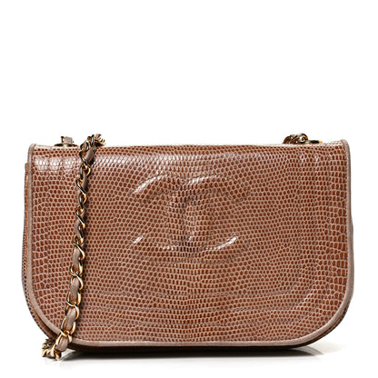 Chanel Snakeskin Flap Brown 1 of 10