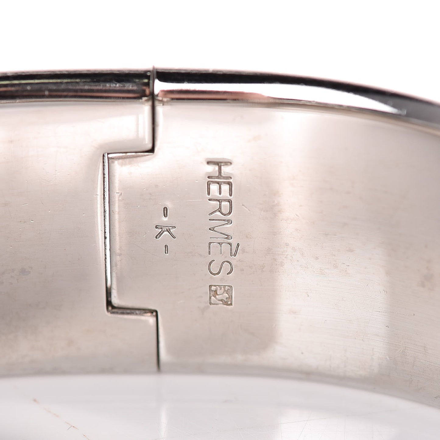Enamel Wide Clic Clac H Bracelet PM White