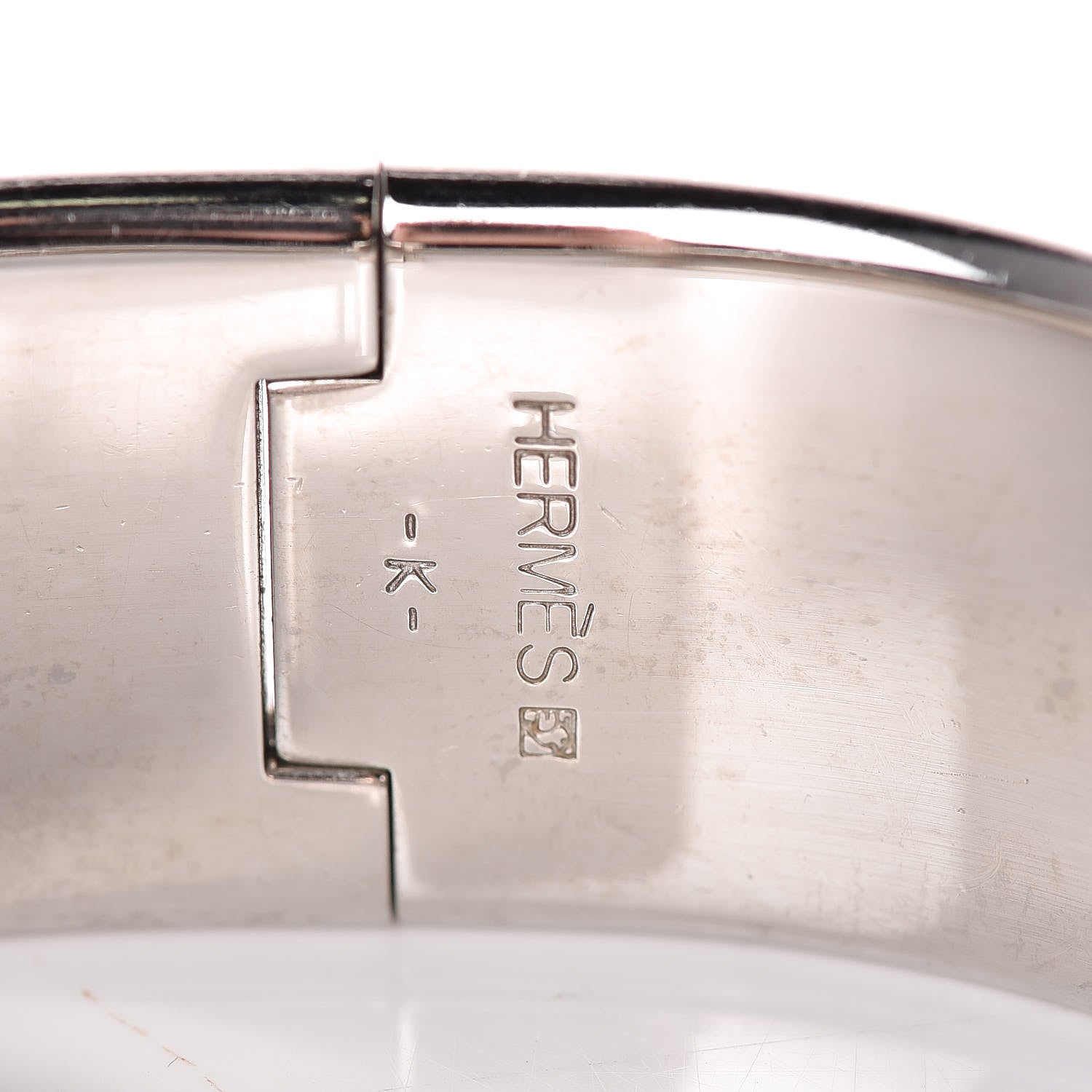 Hermes Enamel Wide Clic Clac H Bracelet PM White 4 of 6
