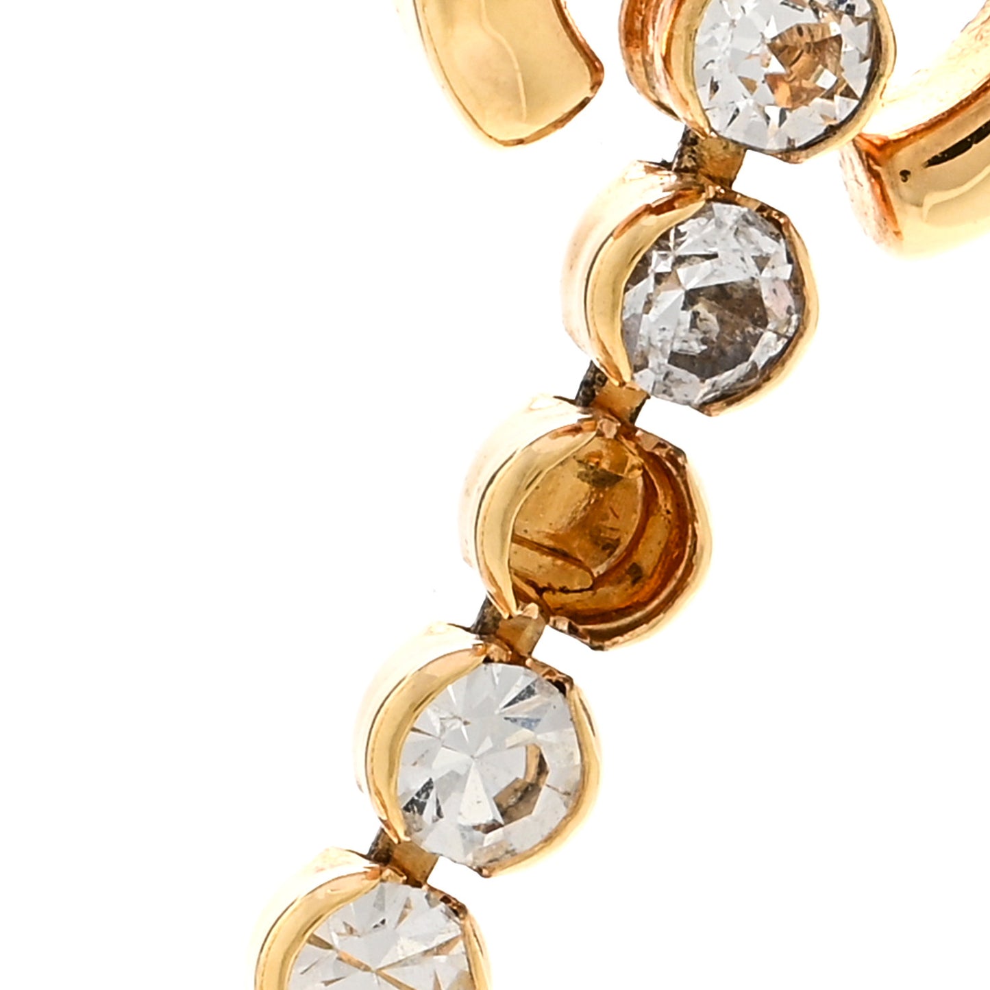 Metal Crystal CC Marquise Choker Gold