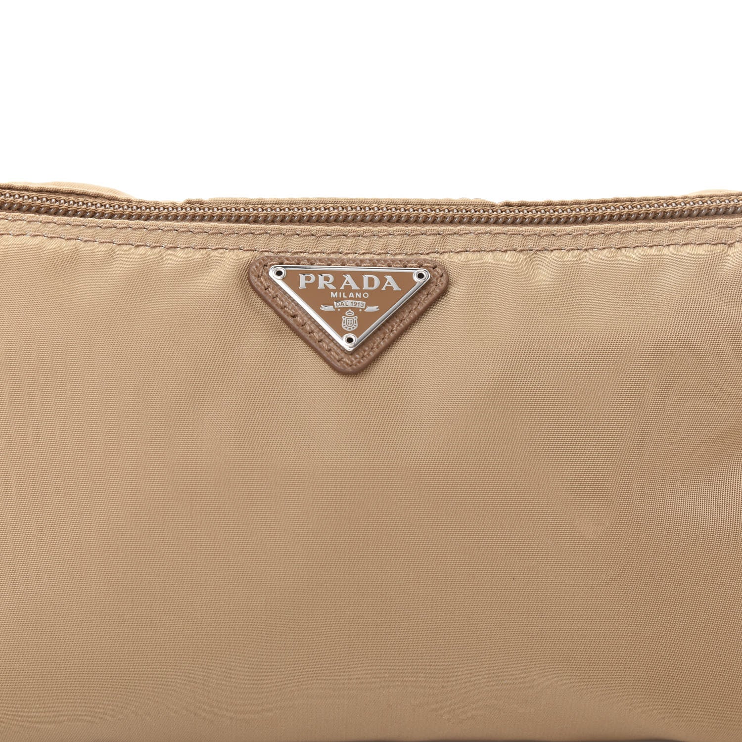 Prada Tessuto Nylon Pouch Beige 8 of 8