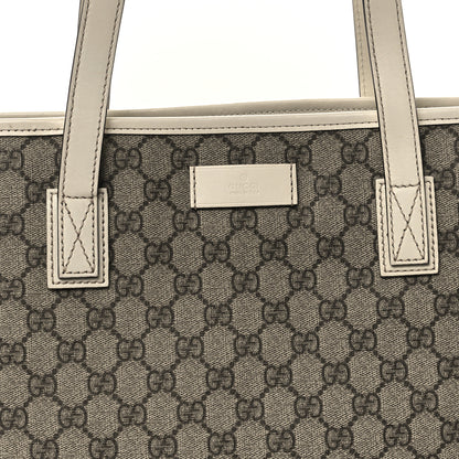Gucci GG Supreme Monogram Large Zippered Shopping Tote Off White 8 of 10
