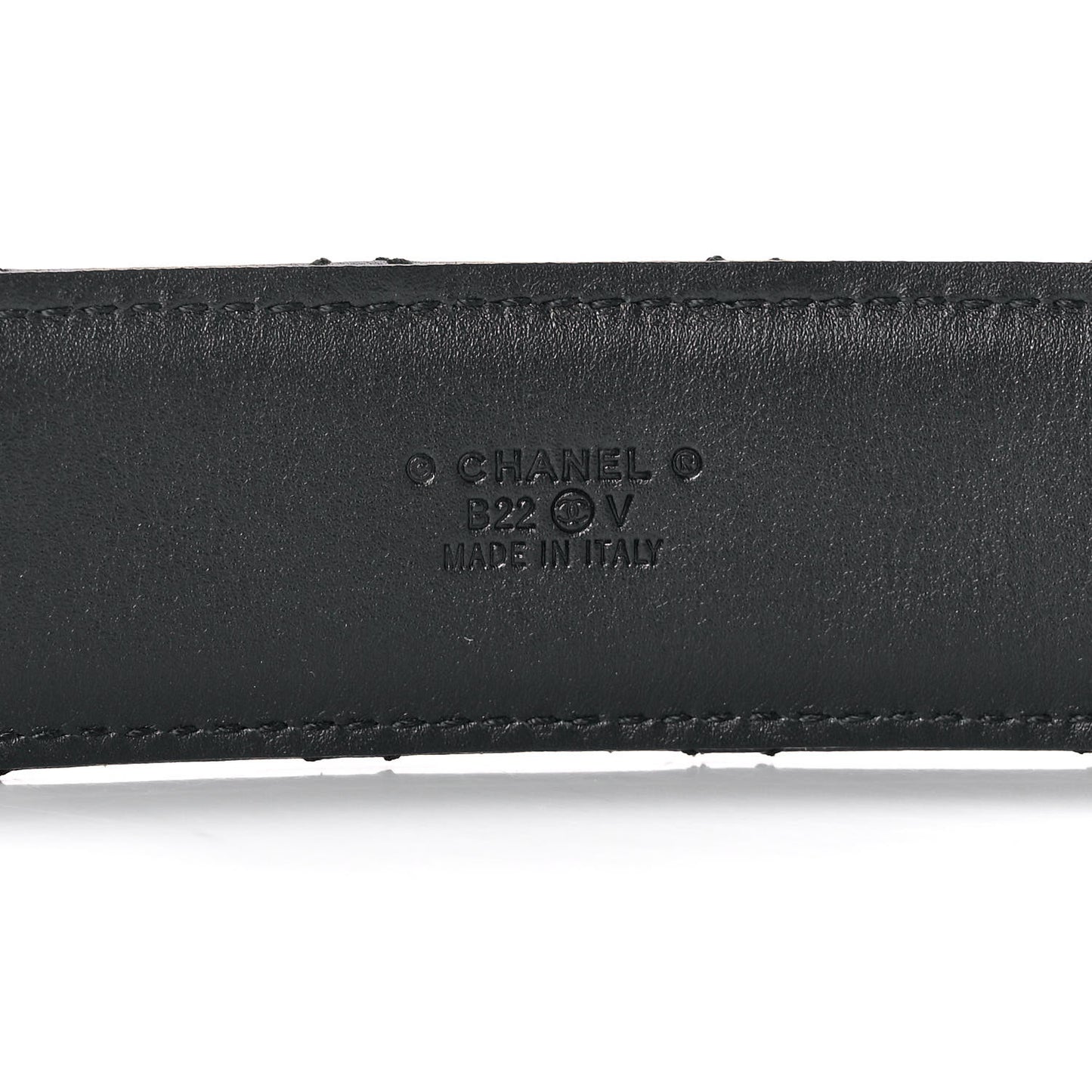 Lambskin Quilted CC Chain Belt 90 36 Black