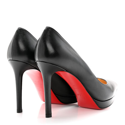 Christian Louboutin Shiny Nappa Pigalle Plato 100 Pumps 37.5 Black 4 of 15