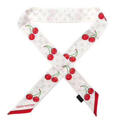 Louis Vuitton LV X TM Silk Monogram Cerises Bandeau White 1 of 3