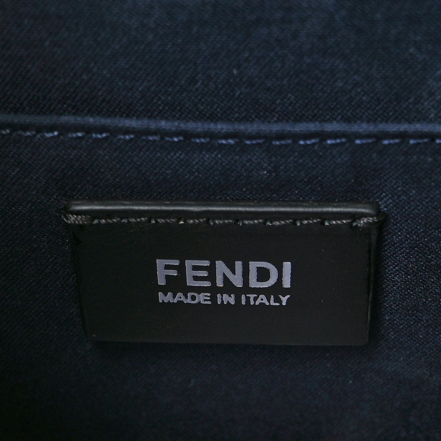 Fendi Vitello Elite Fur Demi Jour Shoulder Bag Navy 7 of 12
