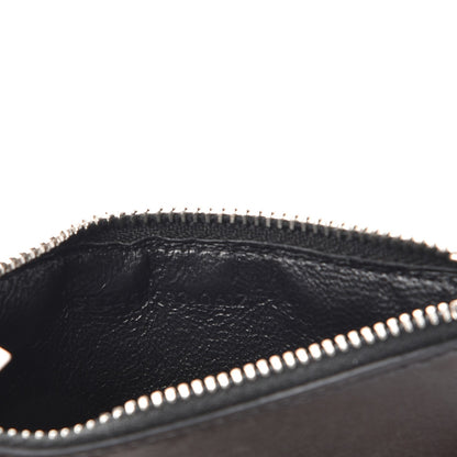 Saint Laurent Calfskin Moujik Patch Fragments Zip Pouch Card Holder Black 7 of 11