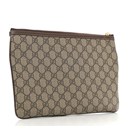 Gucci GG Supreme Monogram Large Ophidia Pouch Clutch Brown 3 of 8