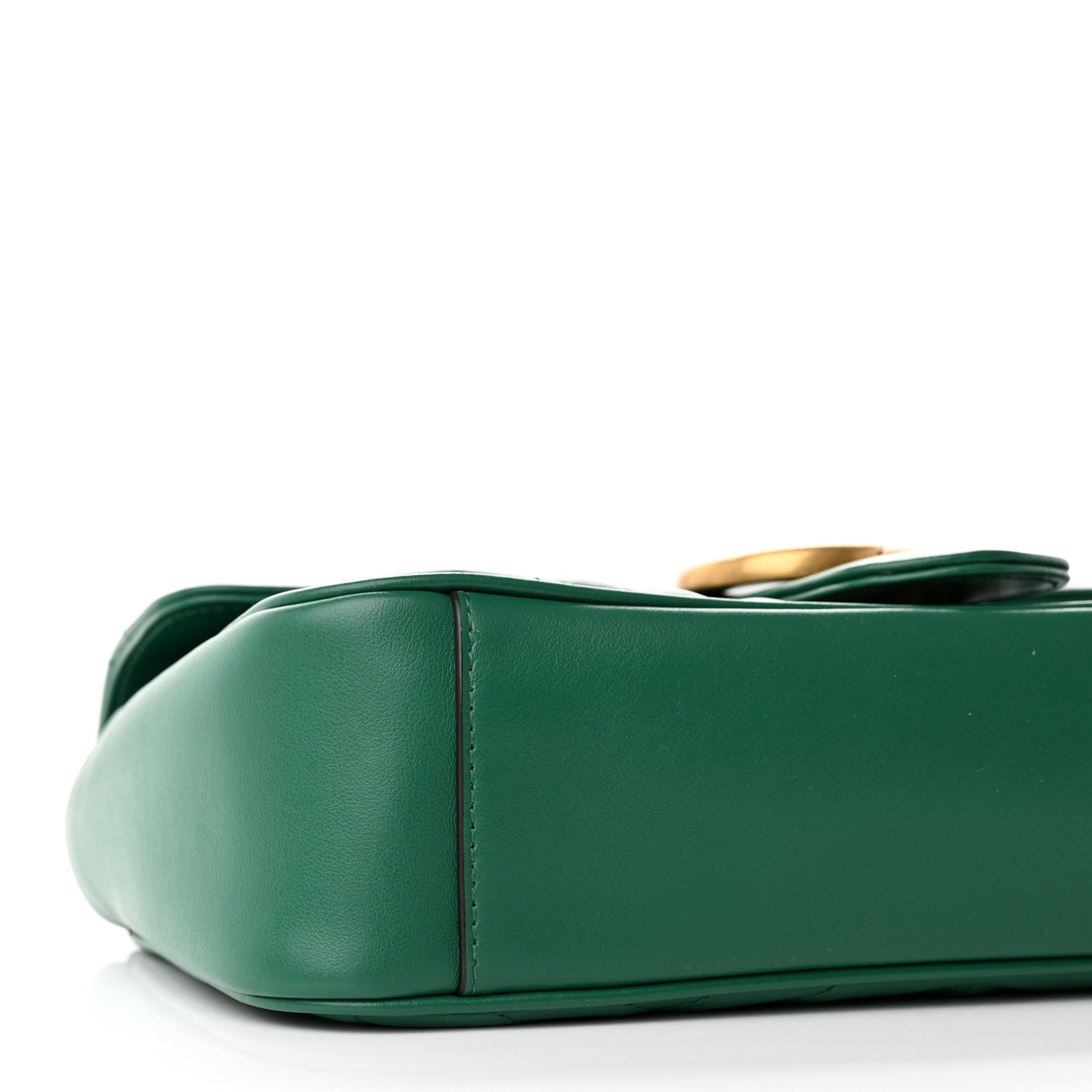 Calfskin Matelasse Small GG Marmont Shoulder Bag Emerald Green