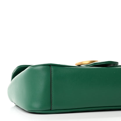 Gucci Calfskin Matelasse Small GG Marmont Shoulder Bag Emerald Green 11 of 15