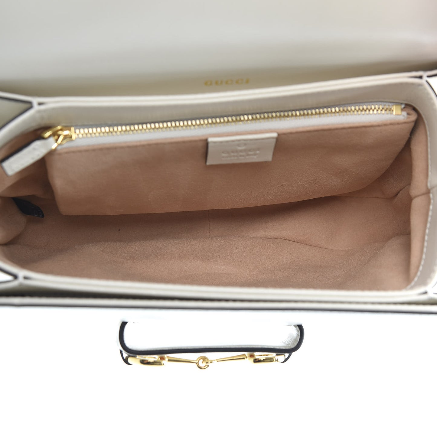 Azalea Calfskin Horsebit 1955 Shoulder Bag Mystic White