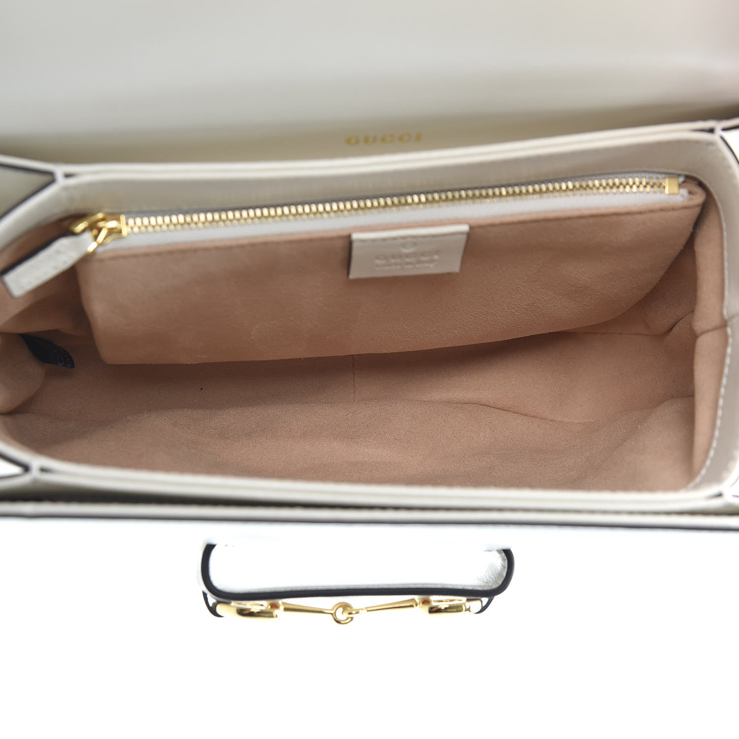 Gucci Azalea Calfskin Horsebit 1955 Shoulder Bag Mystic White 4 of 10