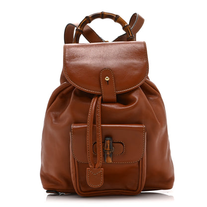 Gucci Calfskin Bamboo Mini Backpack Brown 1 of 10