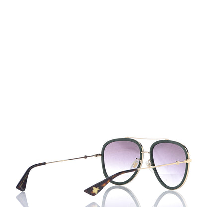 Gucci Web Aviator Sunglasses GG0062S Green Red 4 of 7
