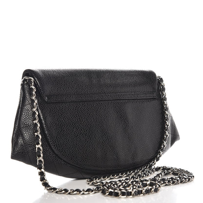 Chanel Caviar Half Moon Wallet On Chain WOC Black 5 of 8