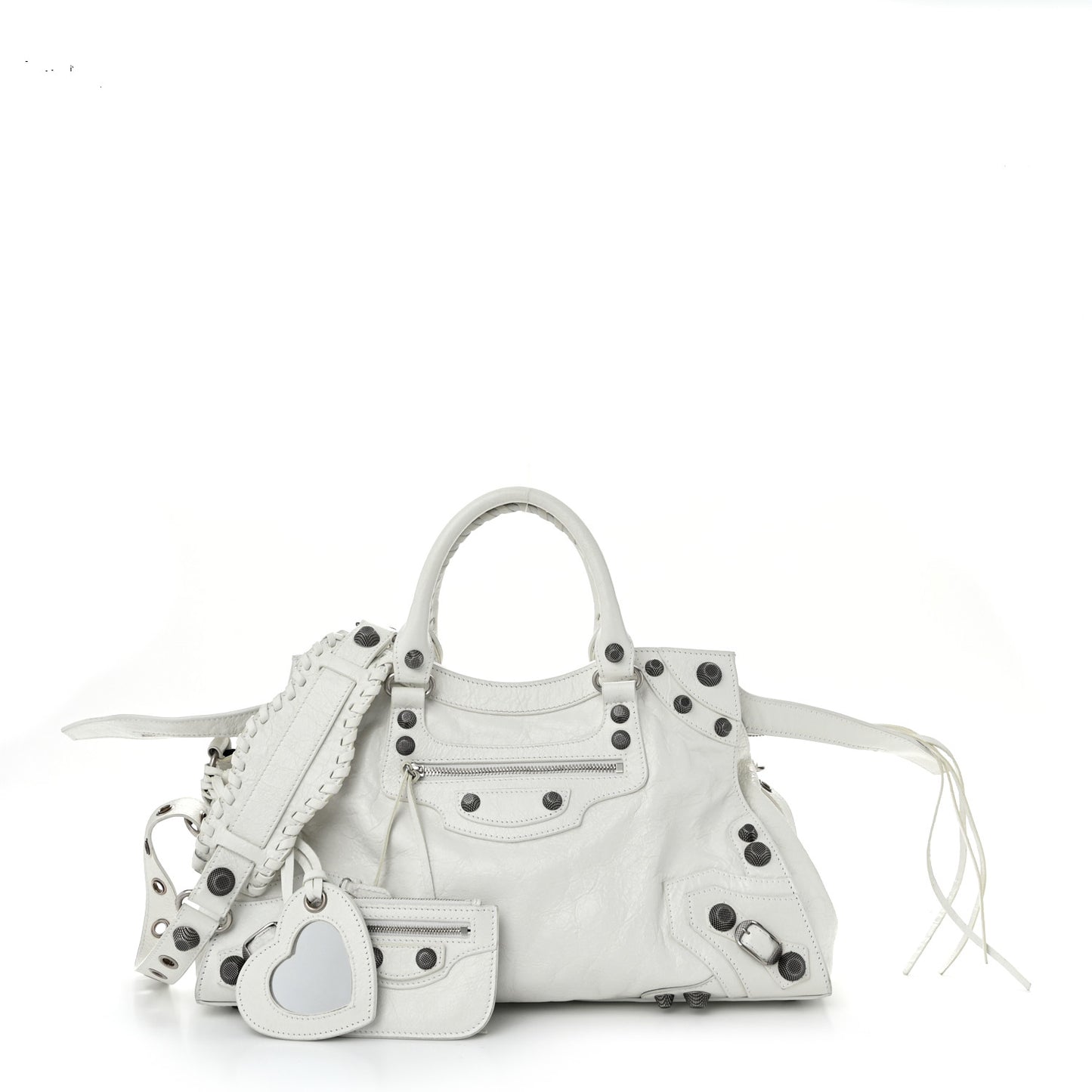 Agneau Arena Neo Cagole City Handbag Optic White