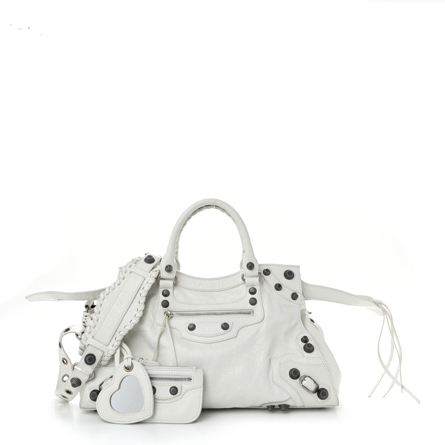 Balenciaga Agneau Arena Neo Cagole City Handbag Optic White 2 of 14