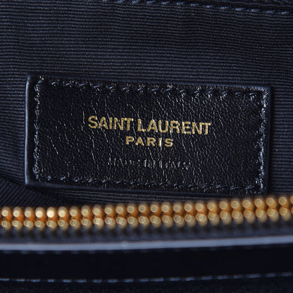 Saint Laurent Calfskin Y Quilted Monogram Large Loulou Chain Satchel Black 6 of 7