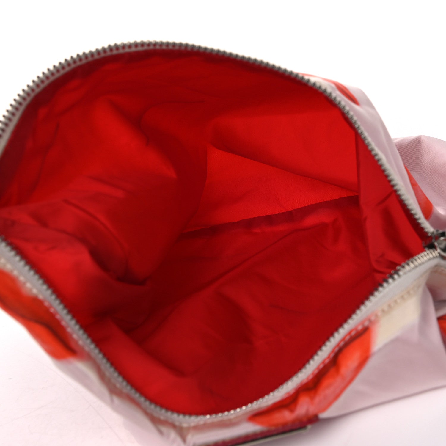 Prada Tessuto Nylon Lip Print Pouch Multicolor 4 of 4