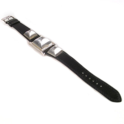 Hermes Stainless Steel Barenia 23mm Medor Quartz Watch Noir 1 of 8