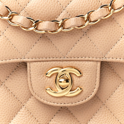 Chanel Caviar Quilted Small Double Flap Beige 9 of 13
