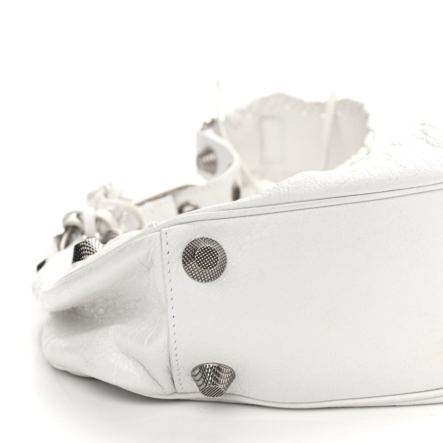 Balenciaga Agneau Arena Small Le Cagole Shoulder Bag Optic White 8 of 12