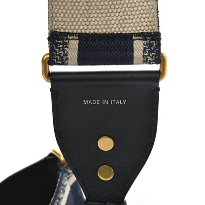 Christian Dior Canvas Embroidered Shoulder Strap Blue 4 of 4