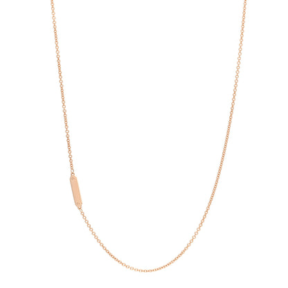 Tiffany 18K Rose Gold Tag Chain Necklace 1 of 4