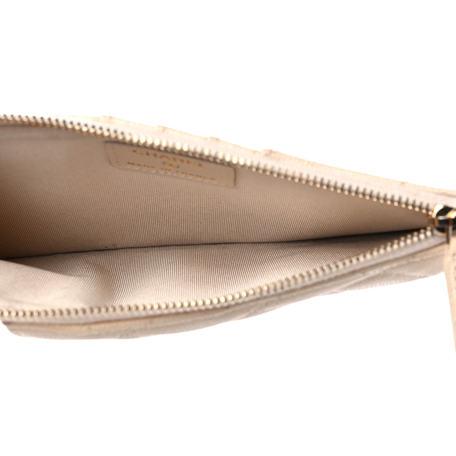 Chanel Caviar Quilted Classic iPhone Pouch Light Beige 5 of 14