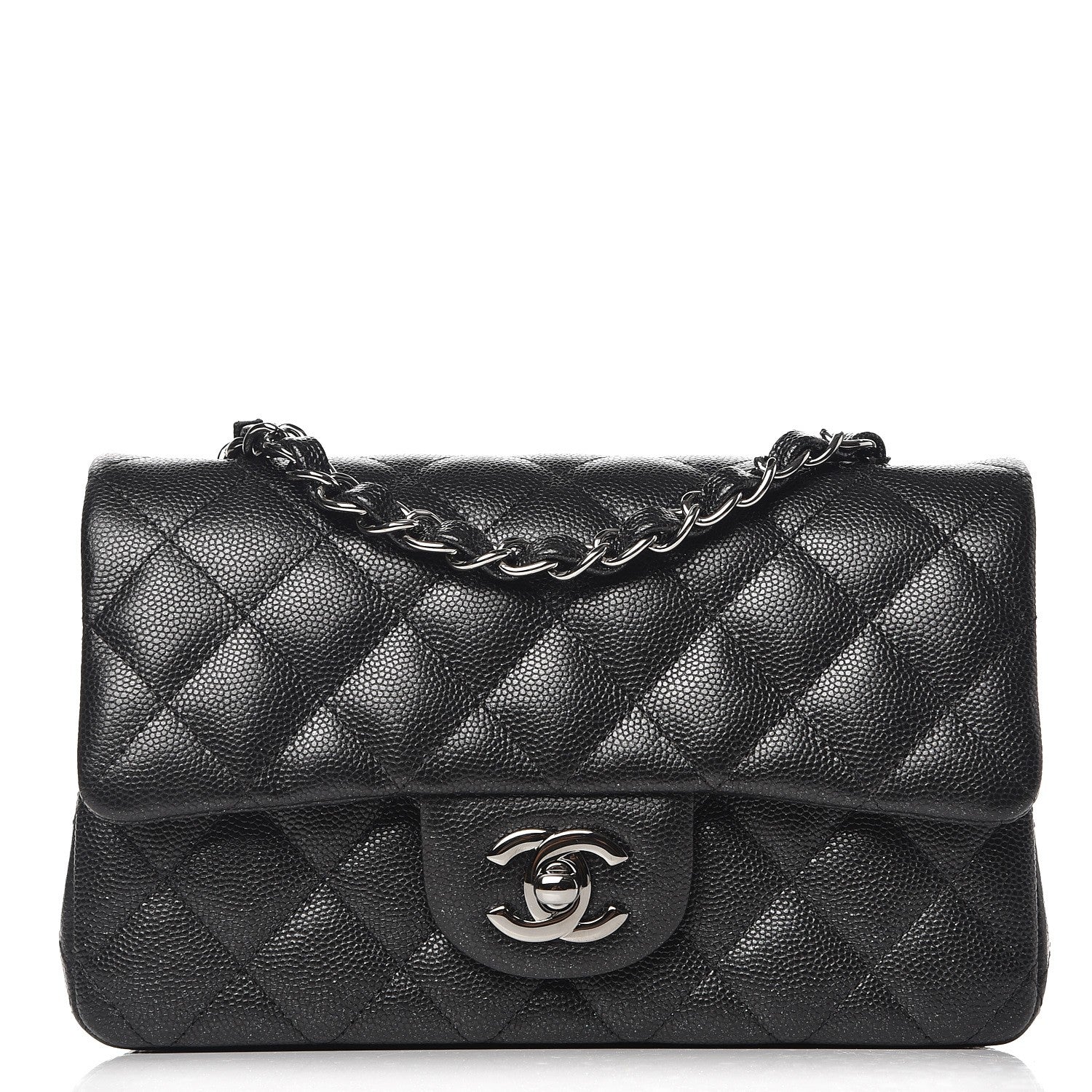 Chanel Iridescent Caviar Quilted Mini Rectangular Flap Black 1 of 8