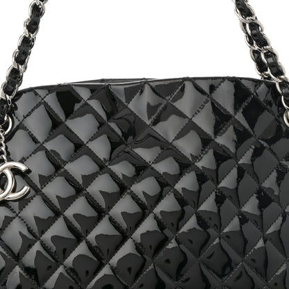 Chanel Patent Quilted Medium Just Mademoiselle Bowling Bag Black 9 of 14