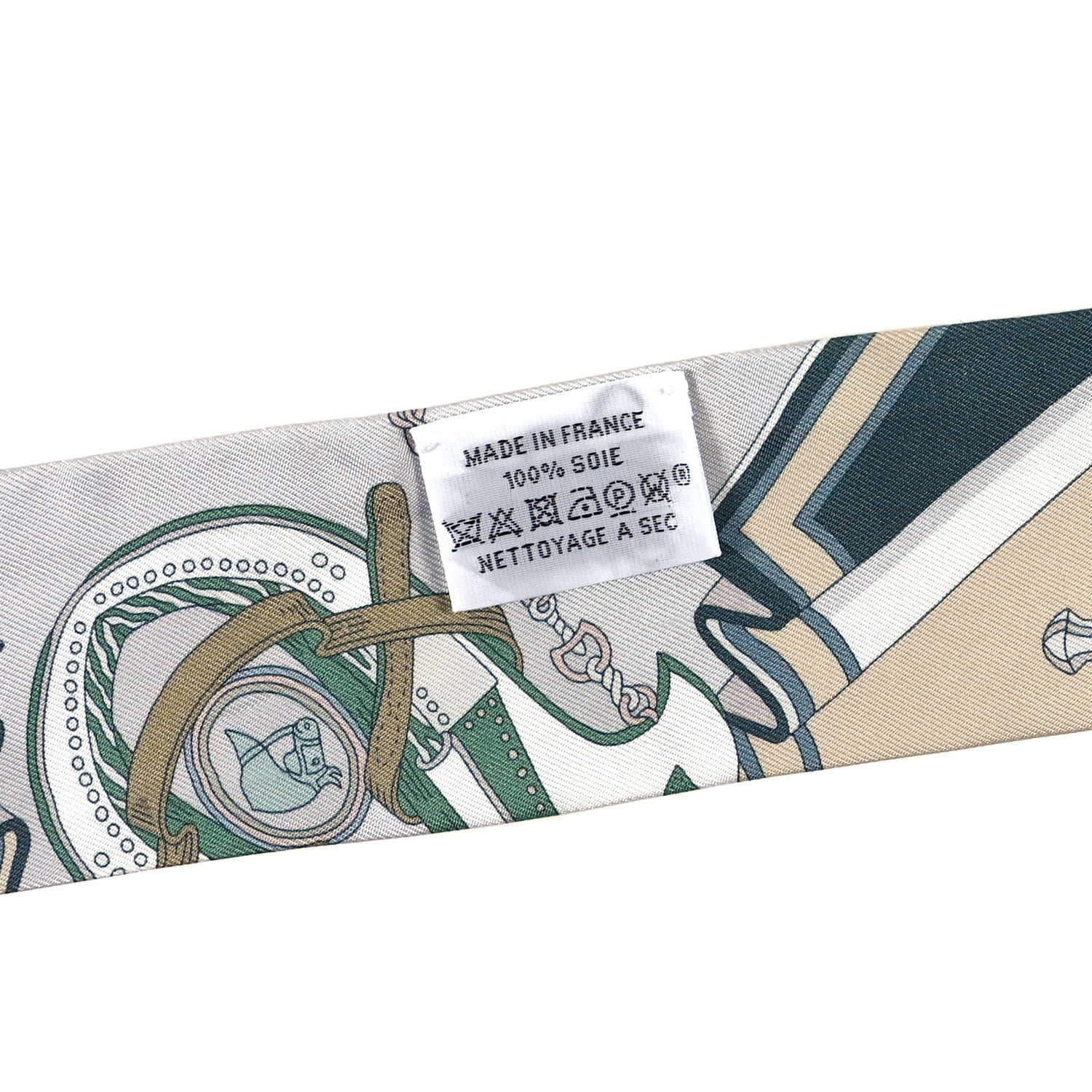 Hermes Silk Cliquetis Twilly Ciel White Menthol 3 of 5