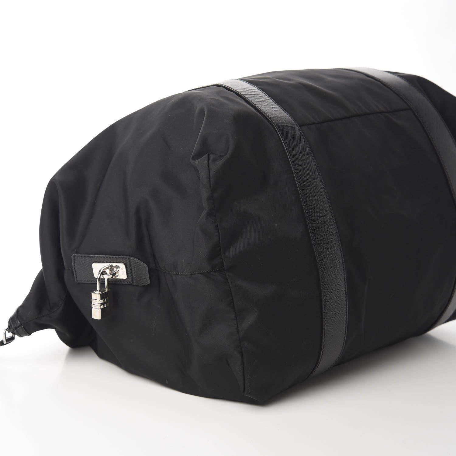 Prada Tessuto Nylon Weekender Black 7 of 9