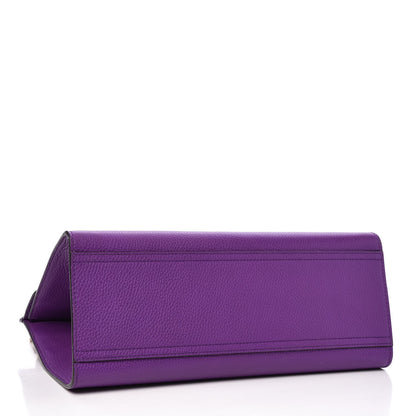 Gucci Calfskin Small GG Marmont Top Handle Bag Purple 5 of 9