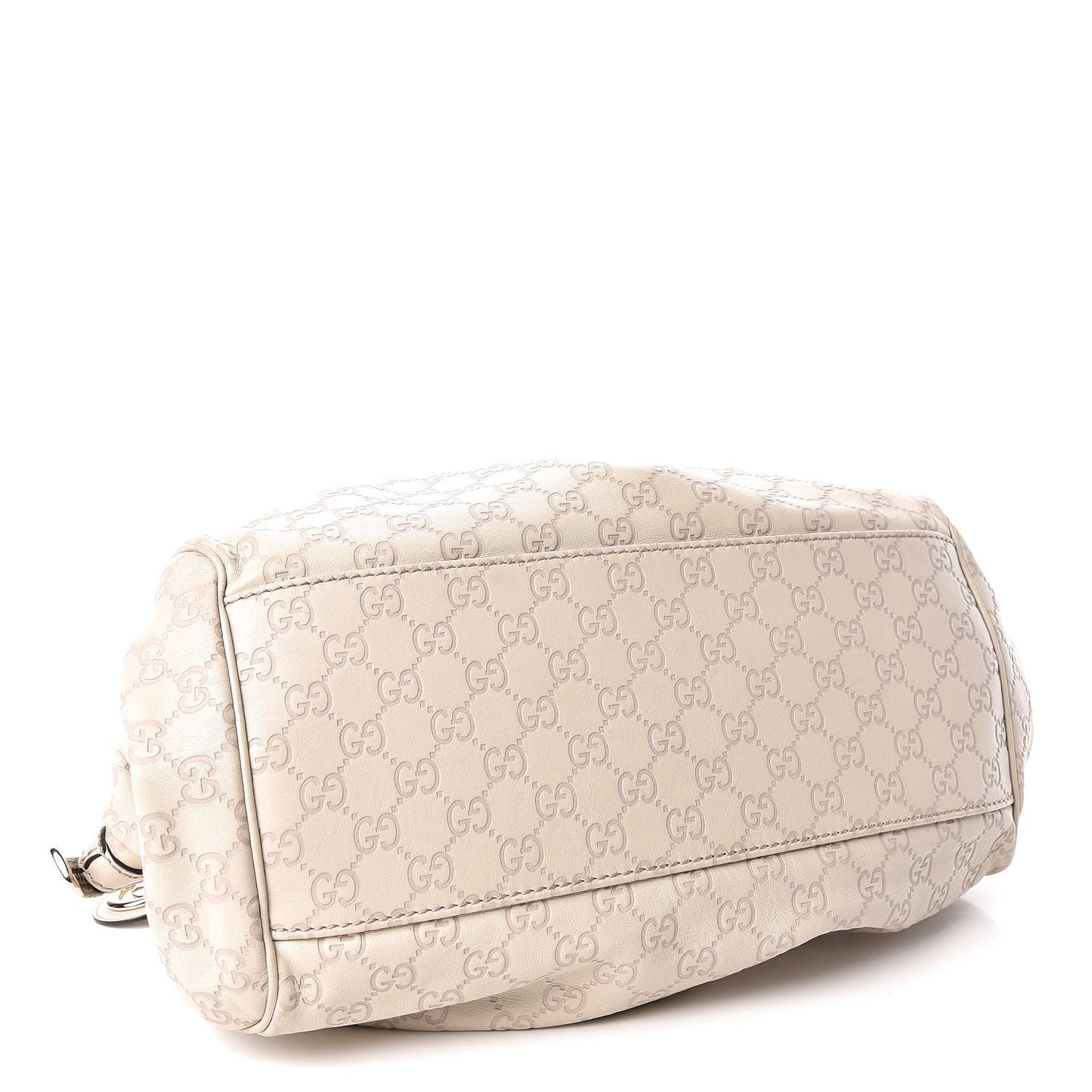 Guccissima Medium Sukey Boston Off White